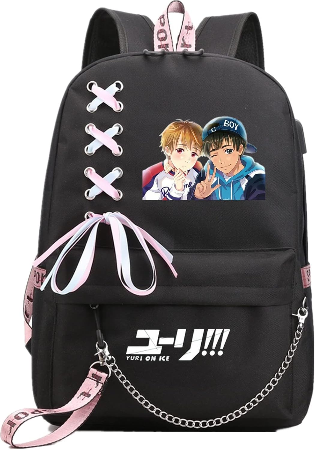 ISaikoy Anime Yuri on Ice Backpack Shoulder Bag Bookbag School Bag Daypack Color2