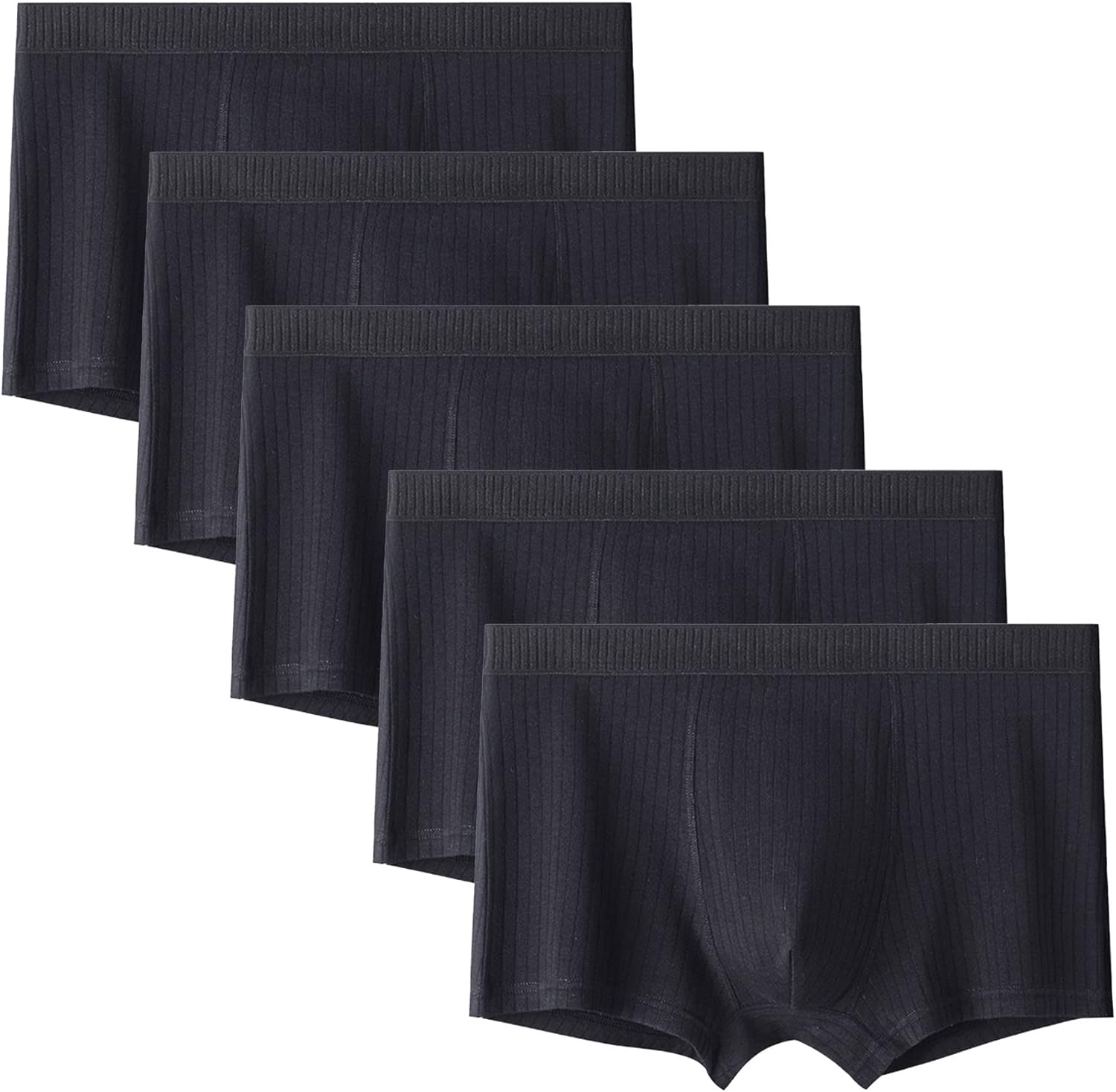 Maiyifu-GJ Men's Cotton U Convex Pouch Trunksbreathable Solid Colour Boxer Briefsoft Stretch Underpant