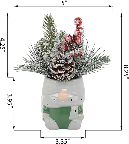 Miniatura 2 de Flora Bunda Mezcla de Navidad en olla de cerámica de gnomo 3.25X3X4