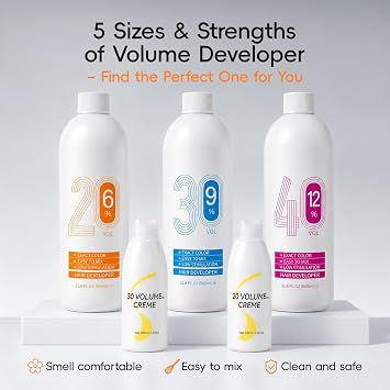 20 Volume Hair Developers (6%), 900ml Cream Hair Color Developer for Gray Coverage, Blending and Highlights, Safe Formula for Salon or Home Use