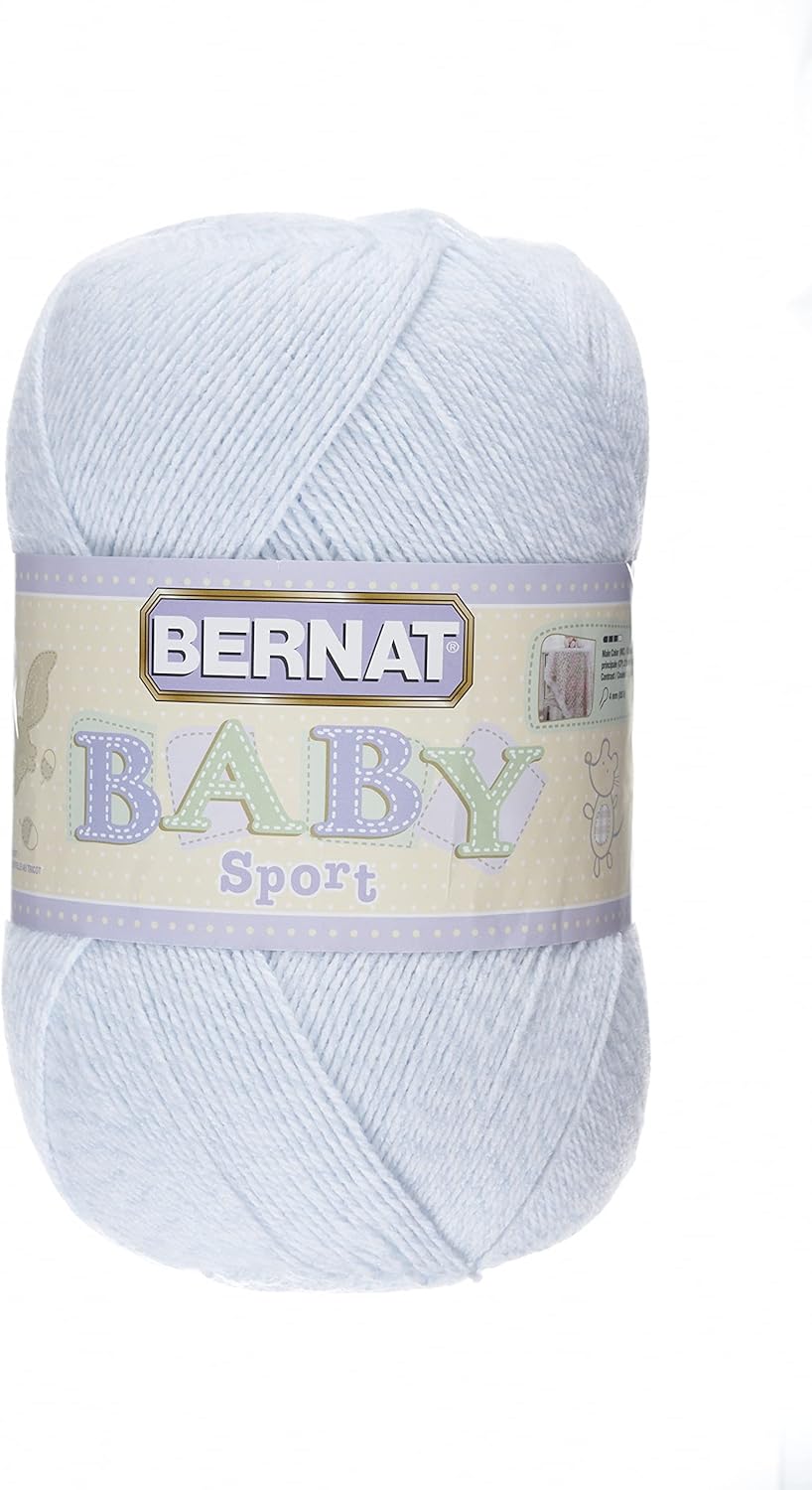Bernat Baby Sport BB Baby Baby Yarn - 1 Pack of 9.8oz/280g - Acrylic - #3 Light - 893 Yards - Knitting/Crochet