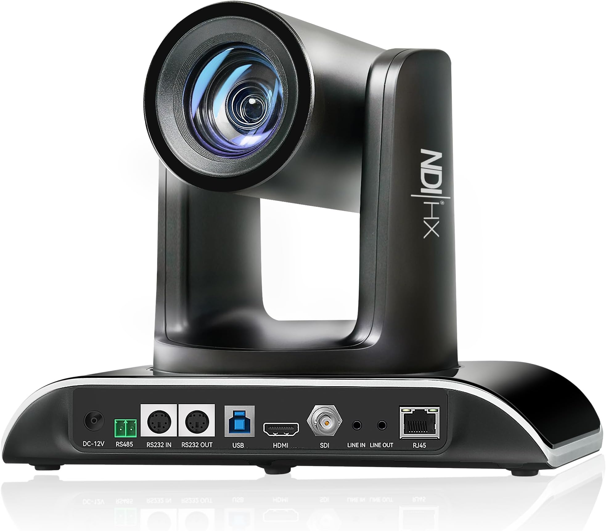 AI Auto Tracking NDI PTZ Camera 3G-SDI/HDMI/USB3.0/LAN PoE 30X Optical+8X Digital Zoom IP Live Streaming Camera, FHD 1080P 60FPS for Church Services Worship Large Events Live Broadcast