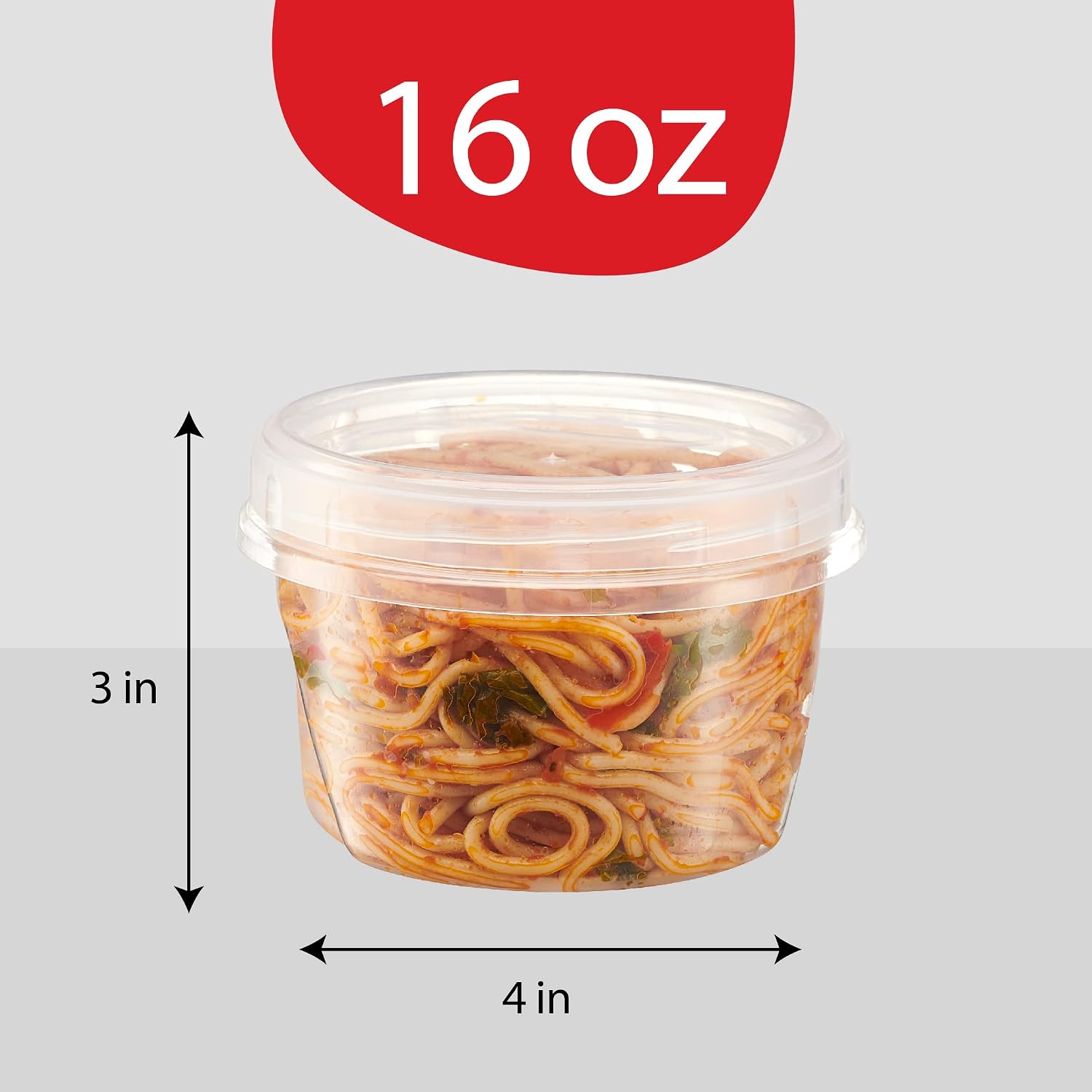 PLASTICPRO 12 Pack Twist Cap Food Storage Containers with Clear Screw on Lid- 16 oz Reusable Meal Prep Containers - Freezer and Microwave Safe Clear Plastic Food Storage image 5