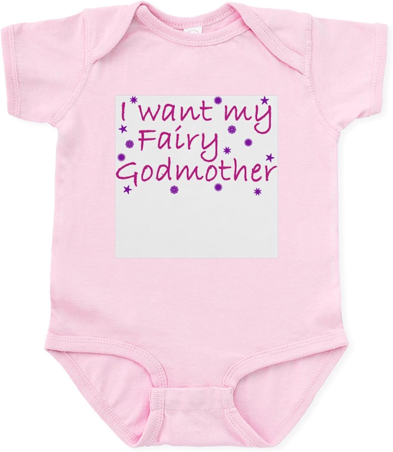 CafePress I Want My Fairy Godmother Infant Creeper Cute Infant Bodysuit Baby Romper Petal Pink