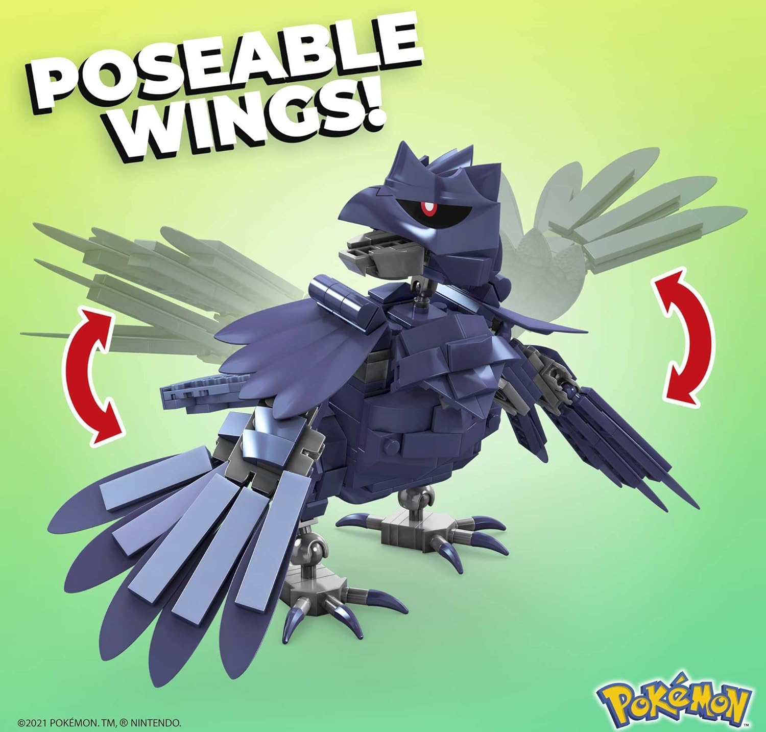 MEGA Corviknight Building Set With 340 Compatible Bricks and Pieces and Poké Ball, Toy Gift Set - Image 4