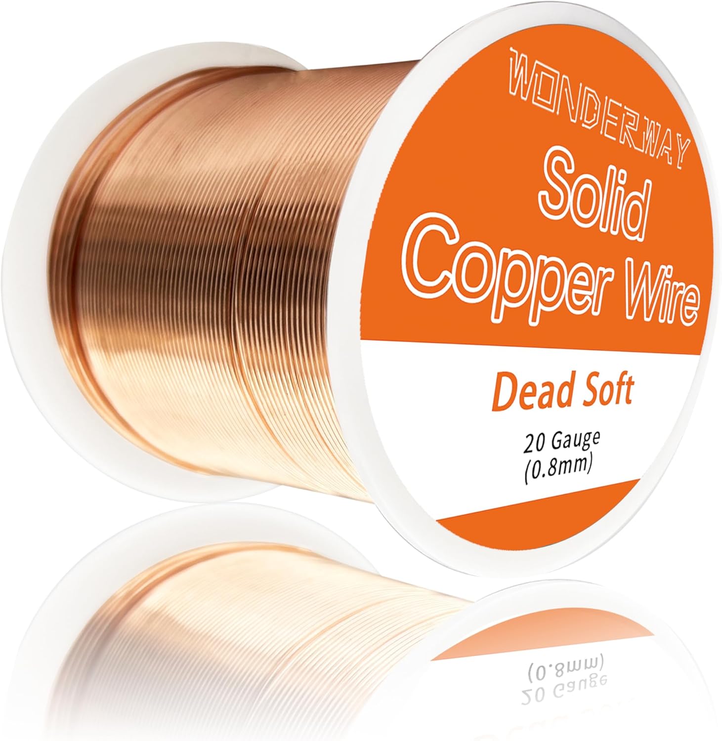 99.9% Solid Bare Copper Wire, 18 Gauge 200Ft,1lb Spool,Supplied by Wonderway (18 Gauge/1.0mm, 16oz)