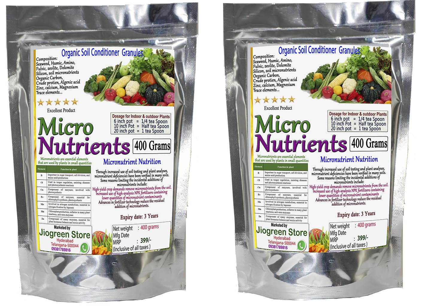 Jio Green garden Store Organic Micro Nutrients Fertilizer (400 + 400 G) Powder With Boron, Copper, Molybdenum, Iron, Manganese, Zinc, Chlorine (B07KZNC6J9) Amazon Price History, Amazon Price Tracker