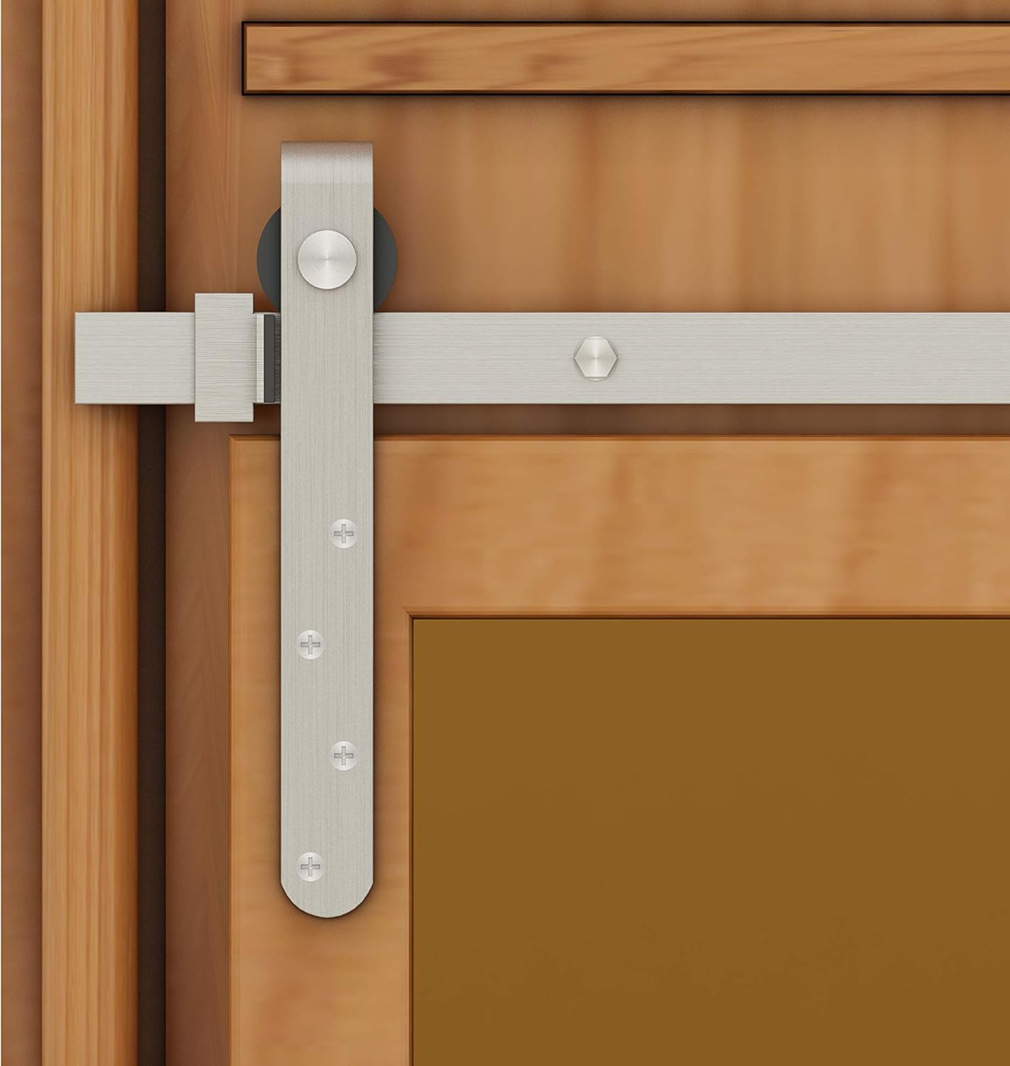 Rеvіеw Dіѕсоunt DIYHD 60 Brushed Stainless Steel Mini Strap Double Sliding Cabinet Barn Door Hardware to Hang 2 Door(No Cabinet) Nеw Prоduсt DIYHD 60 Brushed Stainless Steel Mini Strap Double Sliding Cabinet Barn Door Hardware to Hang 2 Door(No Cabinet)