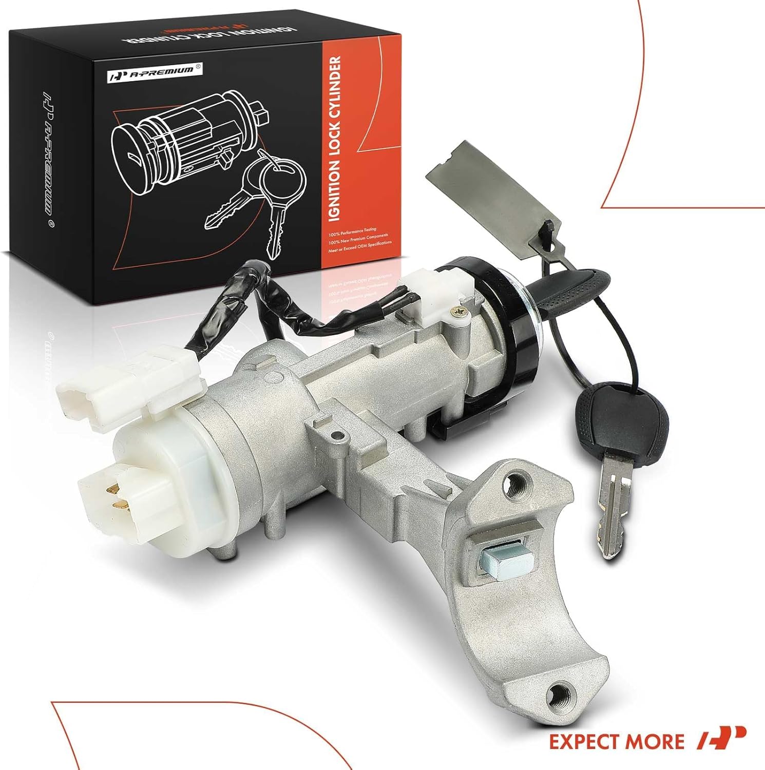 A-Premium Ignition Lock Cylinder with 2 keys Compatible with Kia Vehicles - Spectra, Spectra 5, 2.0L, 2005 2006 2007