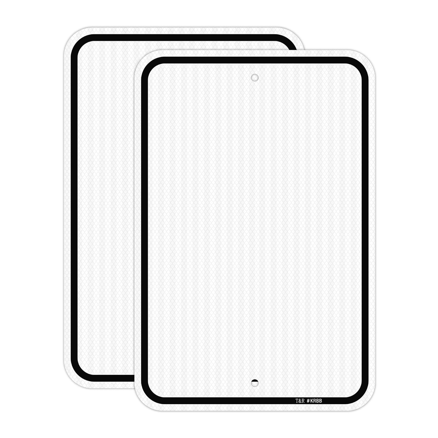 T&R "Caution" Blank Sign - 2 Pack - 14 x 10 Inches Rust Free .040 Aluminum Reflective - UV Protected, Waterproof, Weatherproof and Fade Resistant - 6 Pre-drilled Holes — Amazon image 8