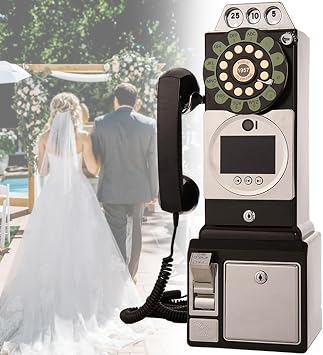 Video Audio Guest Book, 1080P Video Guestbook Wedding Phone, 32G SD Card Customized Video Audio Guest Book with Lens Recording, Retro 1957's Style Vintage Audio Guest Book Audio MessagesBlack