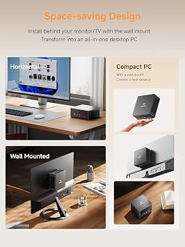 MINIS FORUM UM690L Slim Mini PC AMD Ryzen 9 6900HX Mini Computer (8C/16T up to 4.9GHz) 16GB LPDDR5 and 1TB SSD PCIe 4.0 DP/HDMI 2.1/USB4 4X USB A WIFI6E/BT5.2