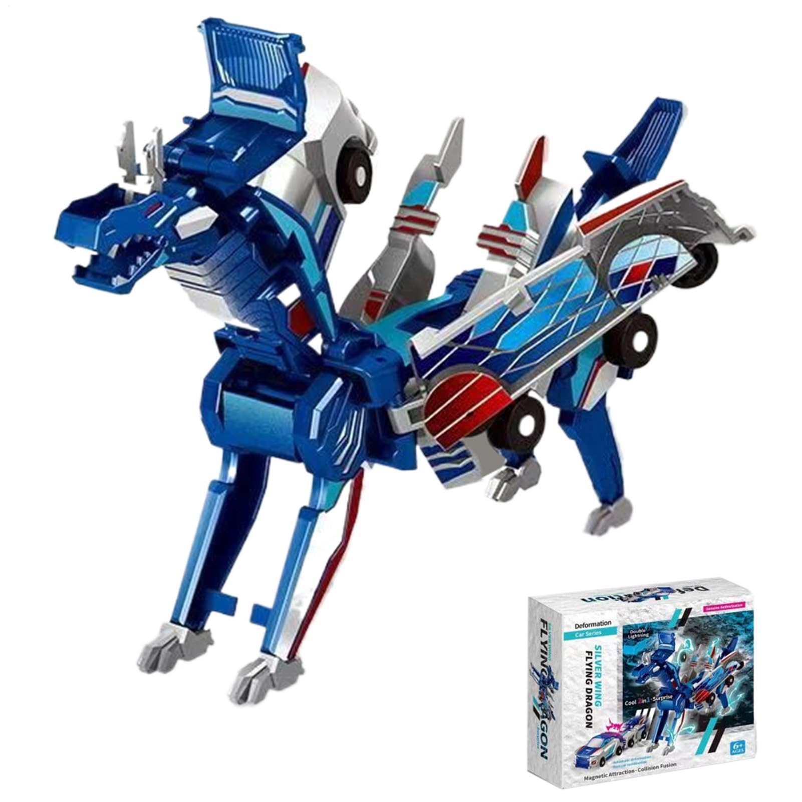 Amazon.co.jp: 【磁石で合体変形】2 体 セット 恐竜 ロボット カー