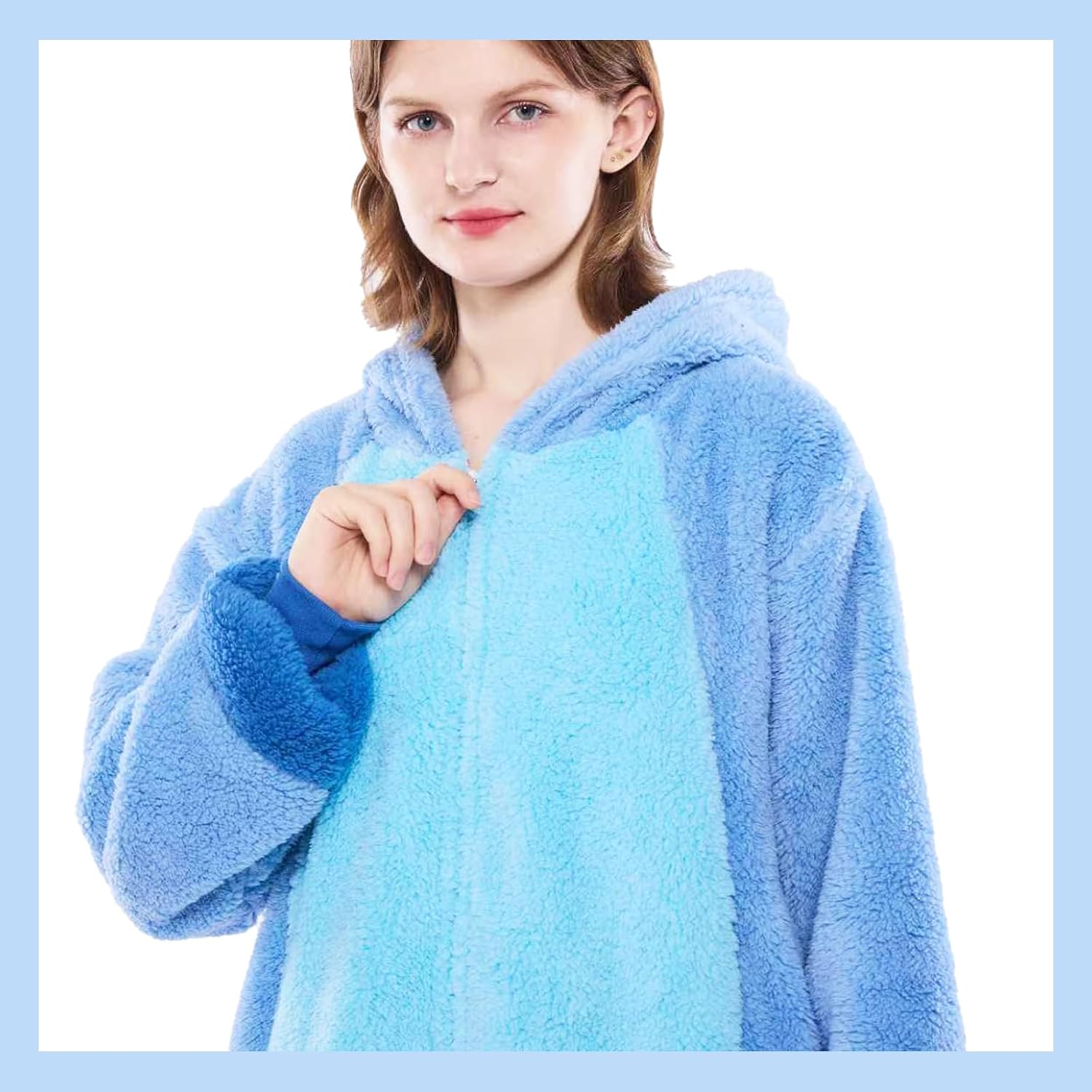 GONAAP Adult Onesie Pajamas Sherpa Animal One Piece Halloween Cosplay Costume for Women Men