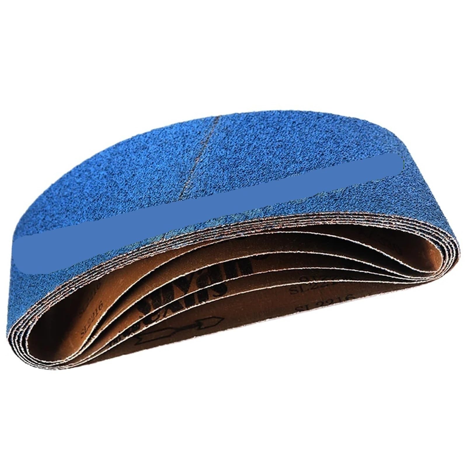 5 nastri abrasivi blu in corindone di zirconio, grana 40-P120, 915 x 100 mm, per levigatrice da banco, affilatura coltelli, metallo (80)