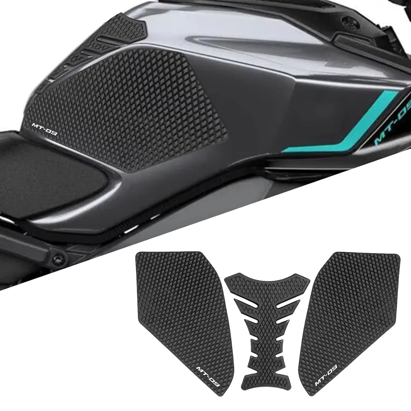 For mt 09 MT09 MT-09 2024 2025 2026 accessori moto serbatoio carburante pad adesivo protettivo serbatoio carburante trazione pad adesivo serbatoio carburante serbatoio carburante grip