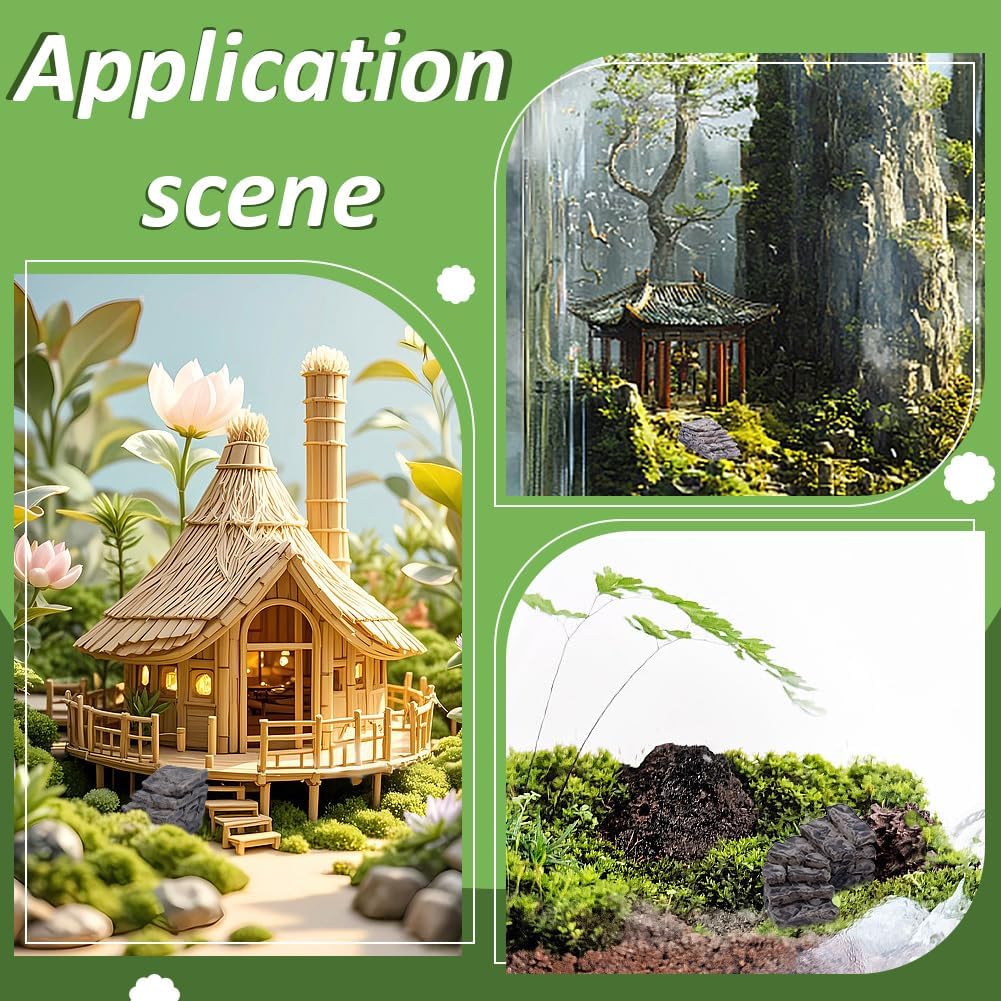 PLIGREAT 20 Pcs Miniature Stone Steps, Mini Garden Figurines Fairy Garden Ornament Resin Bridge Stair Stone for Micro Landscaping Yard Bonsai Decor