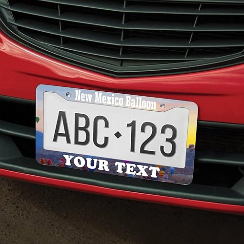 Miniatura 5 de License Plate Frames New Mexico Balloon Landscape Personalized Your Text License Plate Holder - Aluminum Metal Automotive License Plate Cover Auto