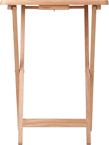 Miniatura 3 de Ergode Wood Alex - Mesas de aperitivos de 2 piezas, plegables, estables y convenientes. Perfectas para fiestas, comidas y trabajo. Acabado de laca