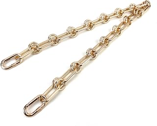 Oval Link Purse Chain Straps with Carabiner Clasps | Premium Zinc Alloy Oval Link Design Secure Carabiner Clasps Smooth Polished Finish Ideal for Purse Replacement