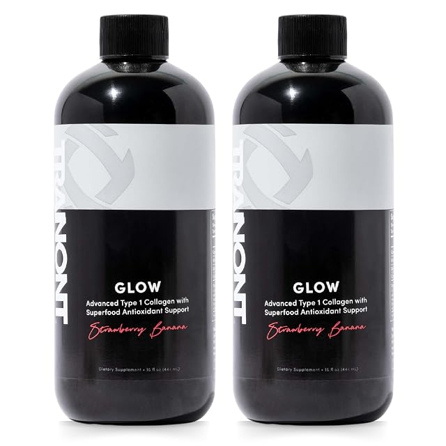 Tranont Glow Liquid Collagen for Women Multi Collagen Peptides with Hyaluronic Acid Biotin Hair Skin Nail Support Hydrolyzed