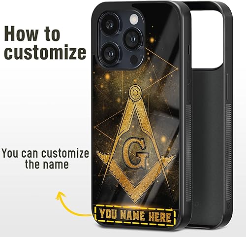 Miniatura 6 de Fundas de teléfono con nombre personalizado, regalos de mampostería masónica para hombres, iPhone 11 12 13 14 Pro Max Plus Mini Xr Xs, Samsung