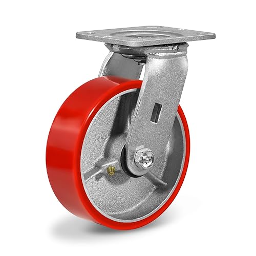Rueda giratoria industrial de 6 pulgadas, resistente para plataforma, camión, carrito de plataforma (1 unidad)