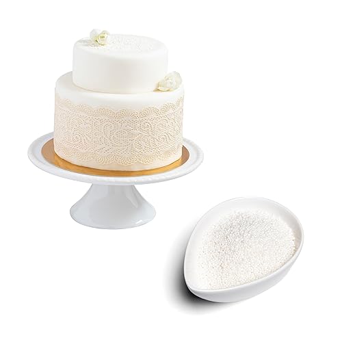 Art-Sweet Encaje de azúcar listo para usar para decoración de tartas - Encaje de pastel prefabricado con chispas - Encaje comestible para pasteles