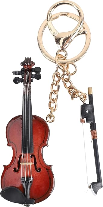 Musical Instrument Keychain, Miniature Violin Keychain,Musical Instrument Gift,Christmas Ornament