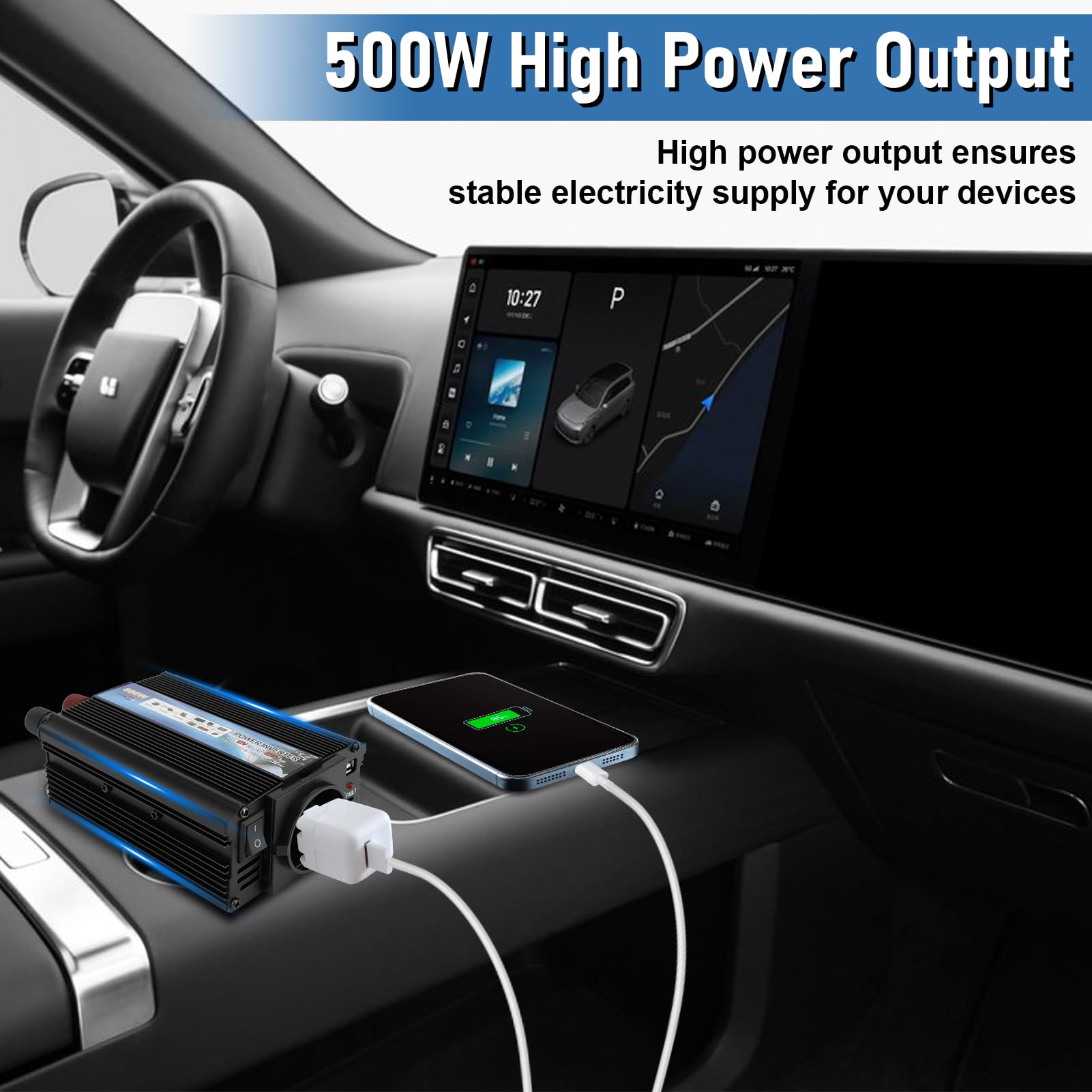 Convertitore di Potenza 350W 12V 220V DC AC USB Onda Sinusoidale Modificata