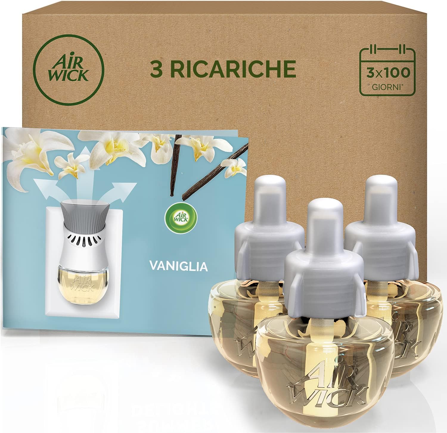 Airwick Diffusore di Oli Essenziali Elettrico, 1 Confezione con 3