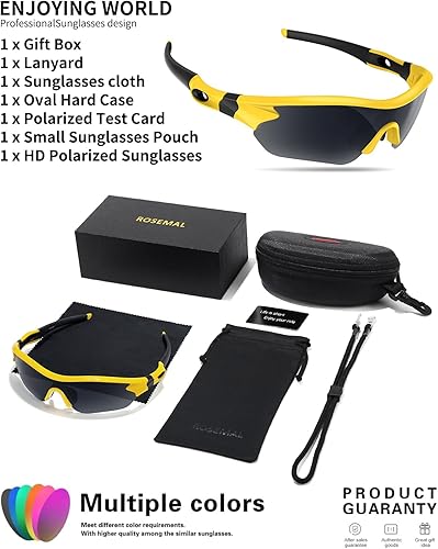 Miniatura 6 de Gafas de sol deportivas polarizadas para hombres y mujeres, jóvenes, béisbol, correr, pesca, tenis, golf, ciclismo, conducción, motor TAC UV400 TR90