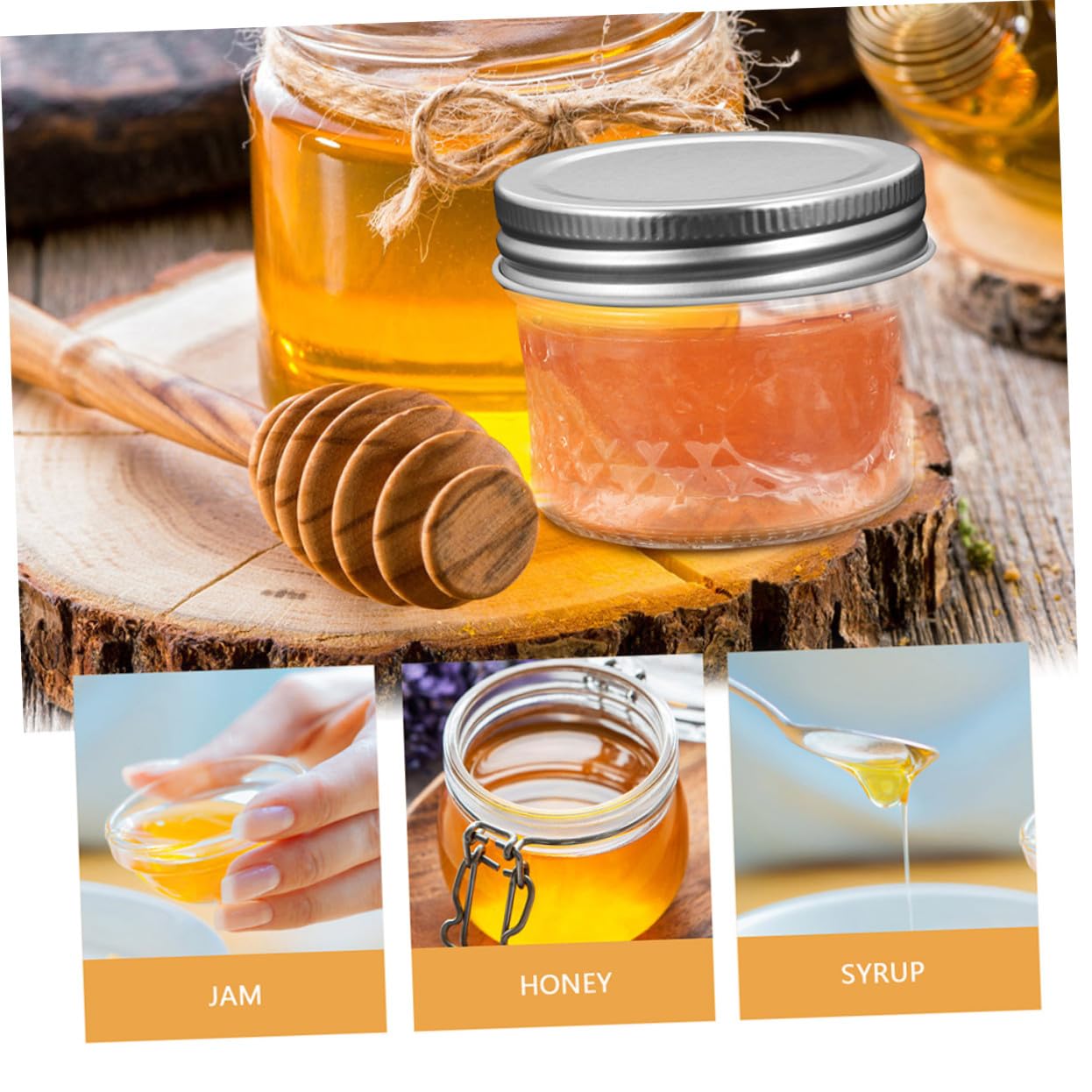 Barattoli per Conserve con Coperchi Ermetici Trasparenti Contenitori per Dolci e Marmellata Vasi per Alimenti Sicuri e Facili da Pulire