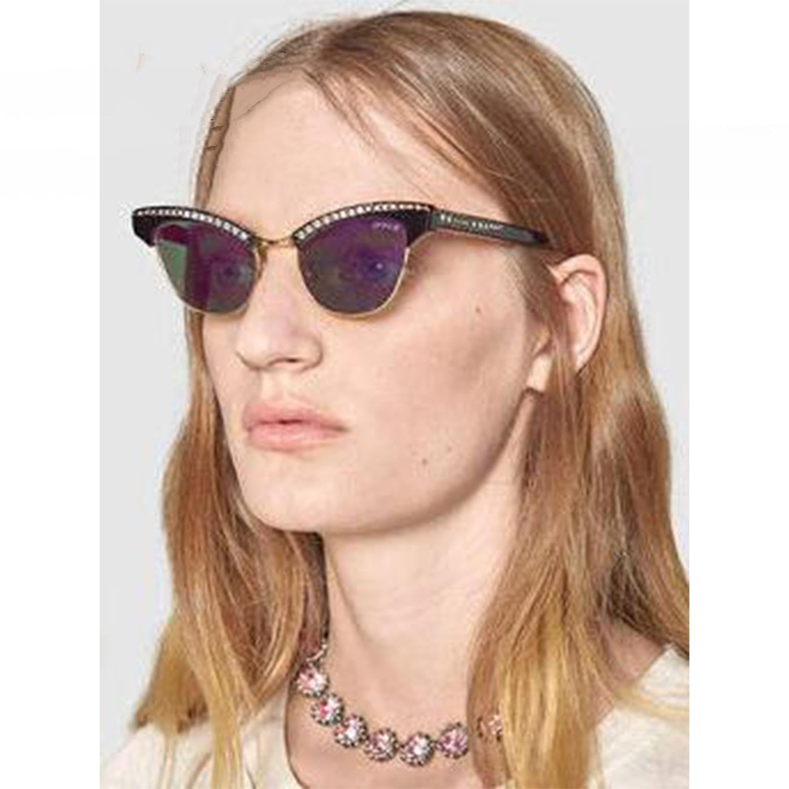 Occhiali da sole con protezione UV400 | Montatura a diamante | Occhio di gatto | Donna Uomo per sport all'aria aperta e guida