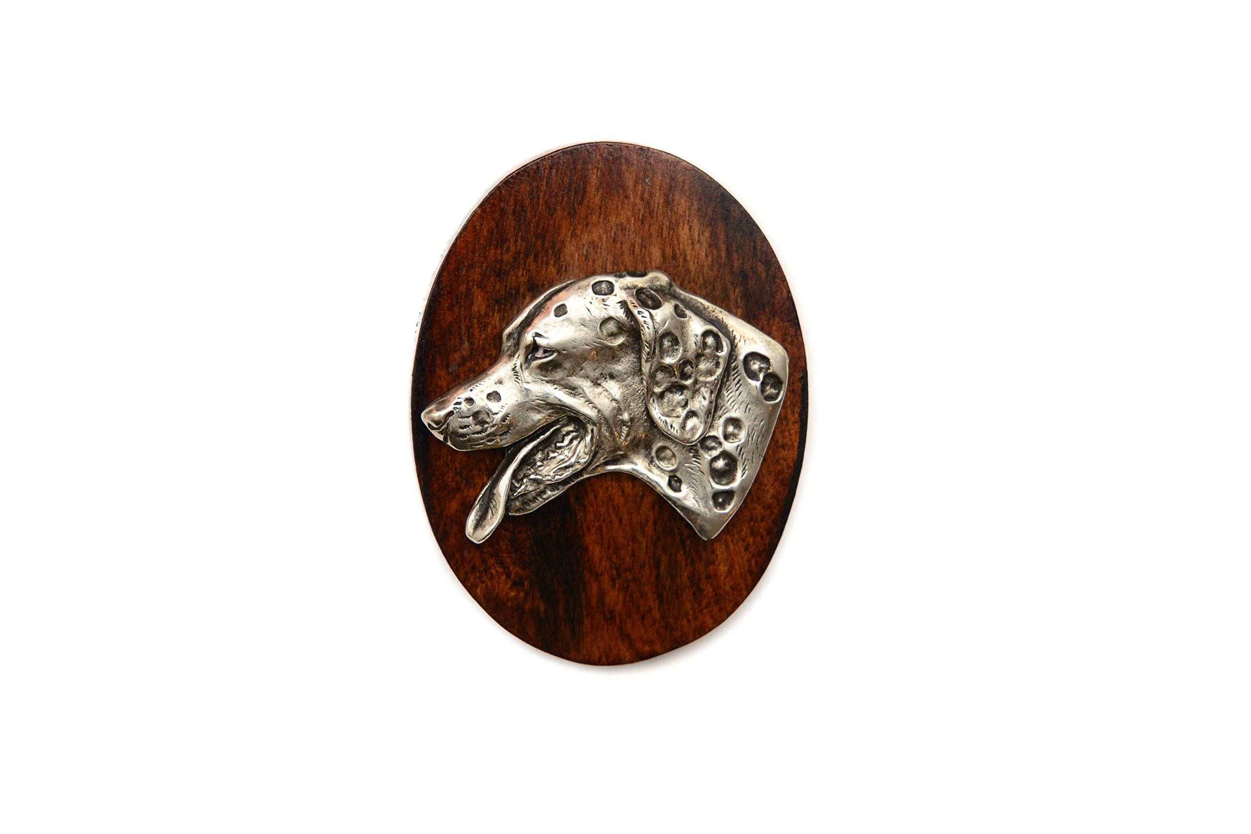 Art-Dog Dog Show Ring Clip Number Holder - Brooch with Clip Dog Show Exhibit Number Holder - Handmade Dog Show Accessory – Dog Tag Clip 7x5cm – Dalmatian — image 1