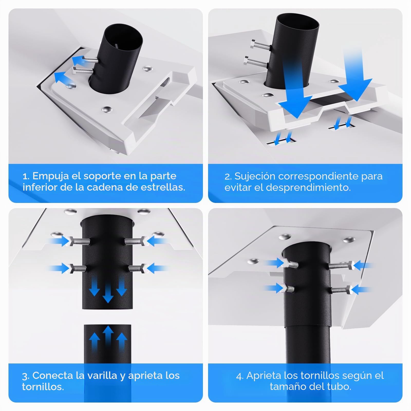 Starlink Gen 3 Mount, adaptador de tubería Starlink Gen 3, para el adaptador de soporte estándar StarLink Gen 3, Placa de montaje Starlink V3, diámetro de la tubería 1.88 pulgadas (4.8 cm)
