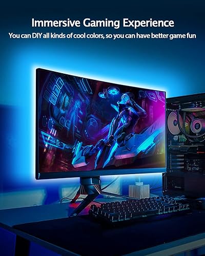 Miniatura 3 de Daymeet Luces LED para TV de 45 a 60 pulgadas, iluminación trasera, tira de luz LED para TV de 13.1 pies, tira de luz LED RGB alimentada por USB,