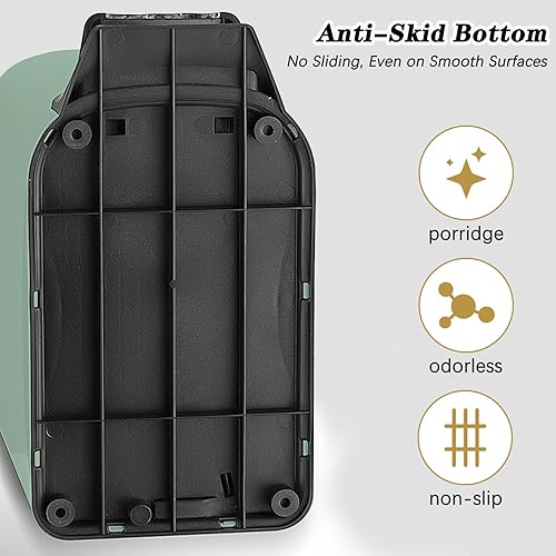 Miniatura 6 de Cubo de basura pequeño y estrecho con tapa para baño, papelera de acero inoxidable de 1.6 galones con tapa de cierre suave, cubo de basura delgado