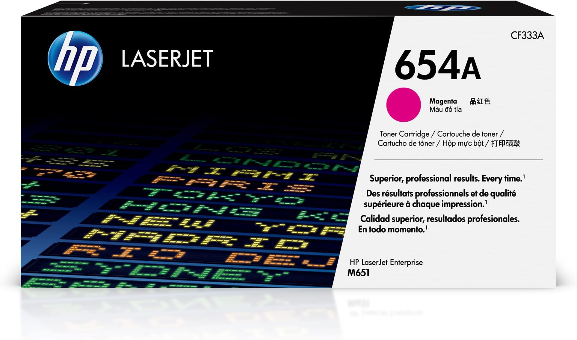 HP 654A Magenta Toner Cartridge | Works Color LaserJet Enterprise M651 Series | CF333A