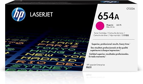 HP 654A LaserJet Toner Cartridge, Magenta