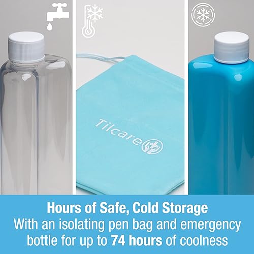 Miniatura 2 de Tilcare - Estuche de viaje para enfriador de insulina  Botella reutilizable de 74 horas  Estuche grande aprobado por la TSA  Botella de emergencia
