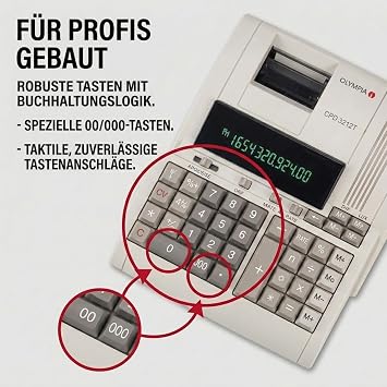 Olympia CPD 3212 T Desktop Printing Calculator Printing Functionality