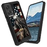 BFDHGQZC for Moto G Stylus 5G 2024 Case for Motorola G Stylus 5G 2024 Phone Case Dual Layer Heavy Duty Shockproof Rugged Protective Phone Case fit Men Women,Bald Eagle with American Flag