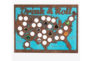 Sturdy Beer Cap Map Shadow Box For Displaying 35 Beer Bottle Caps