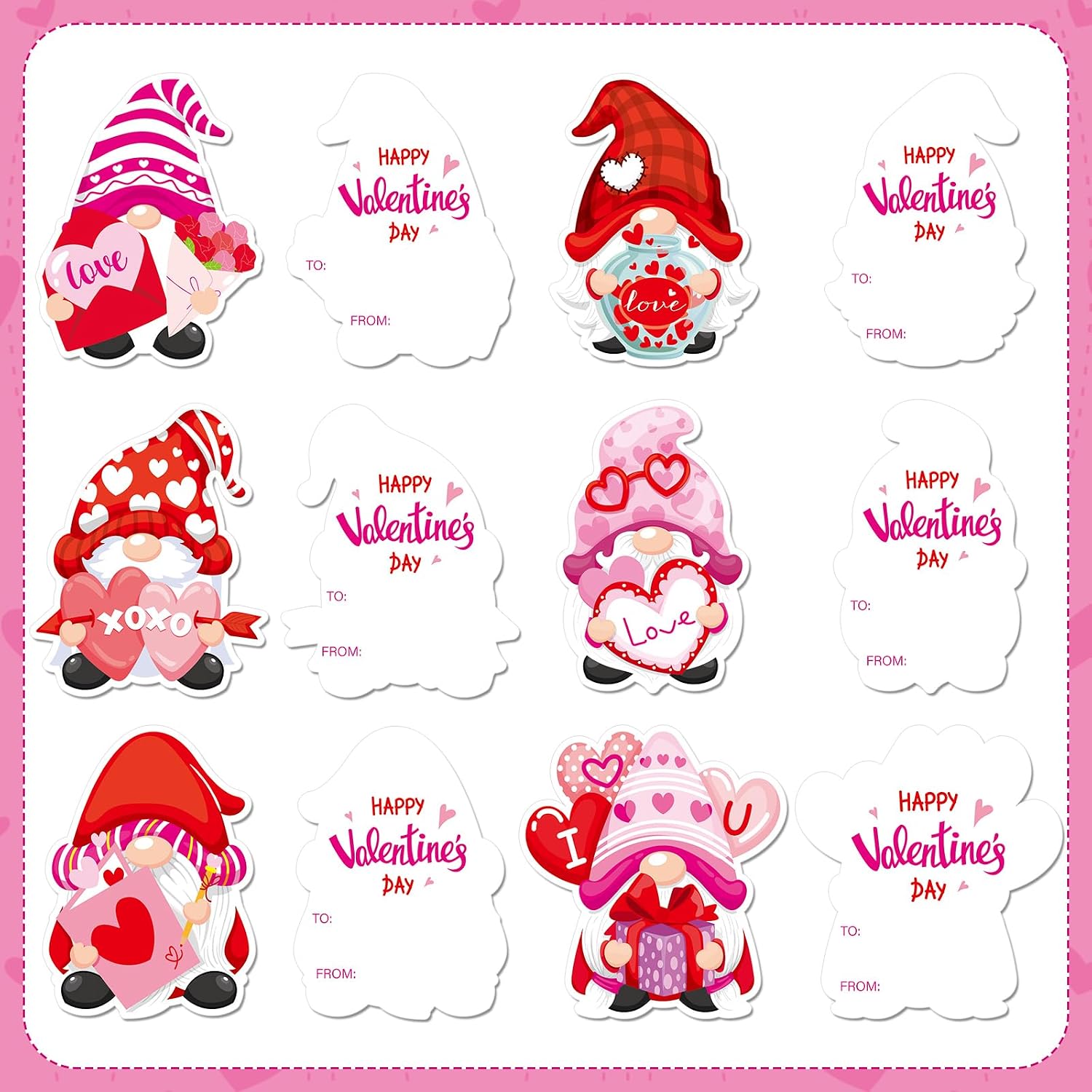 Condition photo showing New/Like New for jenaai 24 pcs valentines gift cards with mini bubble wands valentine's exchange gifts prize funny bubble wands with cards party game photo supplies(gnome)