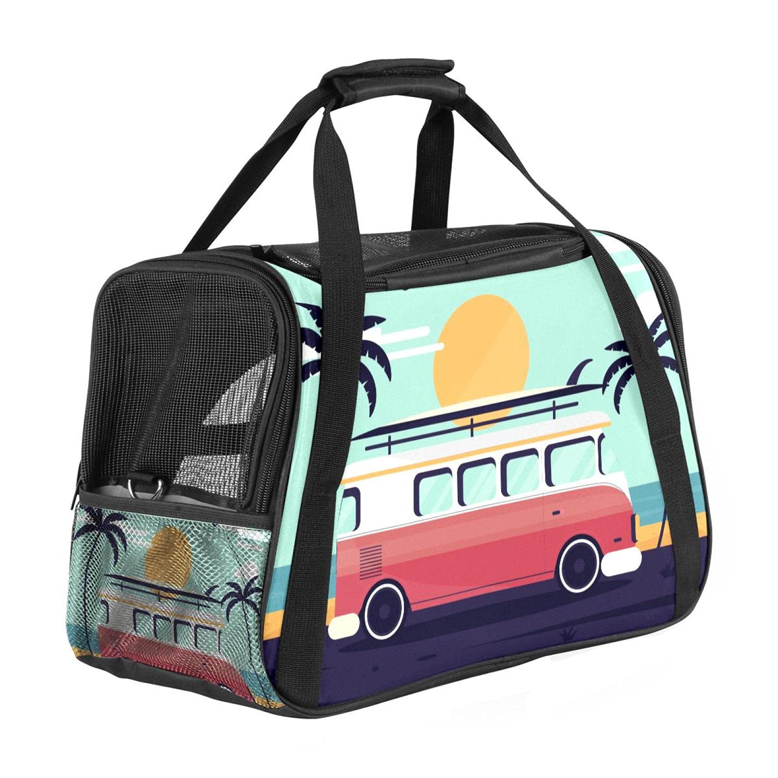 Sac de transport pour animaux en maille souple pour voyage et randonnée