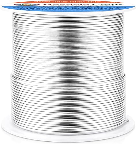 Vista 416 de Mandala Crafts Alambre de aluminio anodizado de calibre 8 para hacer joyas, alambre gris flexible de color de 32 pies, flexible y flexible