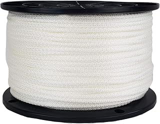 1/8" Nylon Rope, Solid Braid Utility Rope, 500 ft Spool, Dyeable Industrial Cord