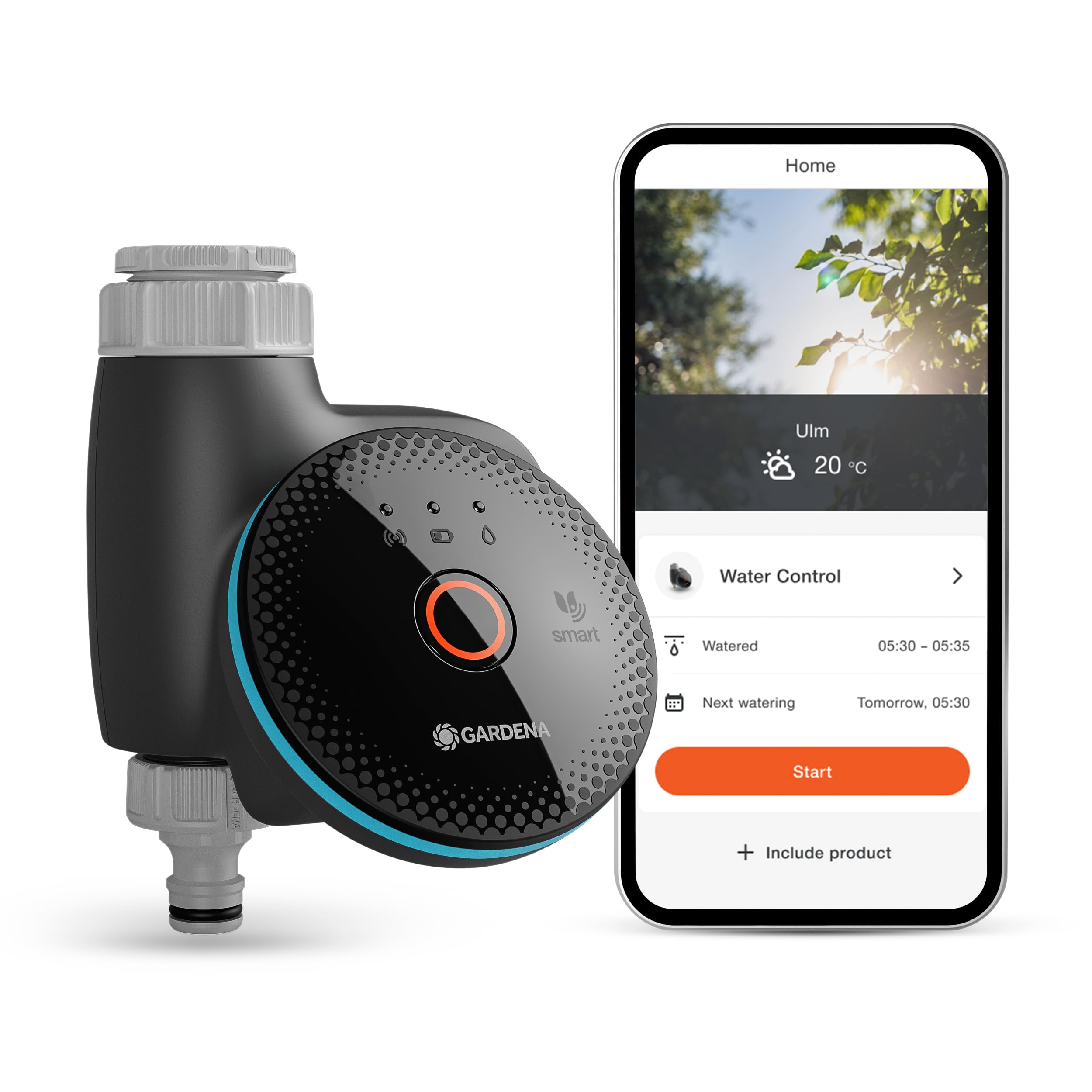 Gardena smart Water Control Bewässerungssteuerung; smart: Datengesteuerte Bewässerung*, Smart Home Integration*, Clevere Bewässerung, Hochwertige Ventiltechnik, Frostwarnung* (19033-20)