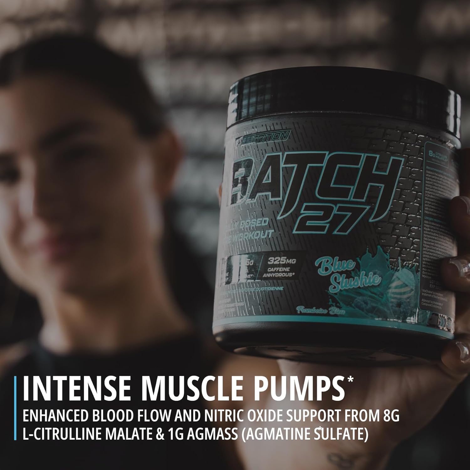 TC Nutrition Batch 27 Pre Workout Powder - 8g Citrulline, 3.5g Beta Alanine, 2.5g Betaine, 325mg Caffeine | Instant Energy, Focus, Pumps, & Strength | Nitric Oxide Booster 20 sv (Blue Slushie)